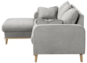 Svetlosivá rohová pohovka (ľavý roh) Beata - Ropez