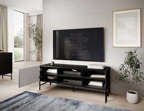 RTV stolík RAFTT 152x55 cm, čierny
