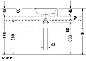 Duravit Starck 1 - Umývadlová misa Ø 460 mm, biela 0445460000