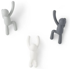 Nástenné plastové háčiky v súprave 3 ks Buddy – Umbra