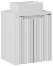 Závěsná skříňka Nova White Gaja III s deskou a umyvadlem 50 cm bílá