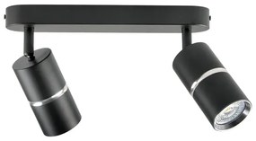 Bodové svietidlo BAMBOO 2xGU10/10W/230V čierna