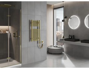 Mexen Hades, elektrické vykurovacie teleso 800 x 400 mm, 300 W, zlatá lesklá, W104-0800-400-2300-50