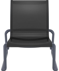 PACIFIC LOUNGE záhradné kreslo bez podrúčok dark grey