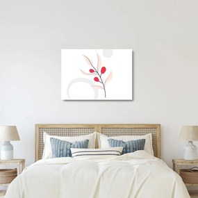 Sklenený obraz - Ružová florálna abstrakcia N⁰3 (70x50 cm)
