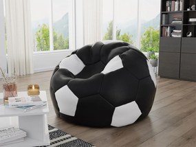 Sedací vak Hannela 500L (čierna ekokoža + biela ekokoža). Vlastná spoľahlivá doprava až k Vám domov. 1053997