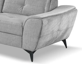 Rohová sedacia súprava Sergio, svetlo šedá látka, ľavý roh