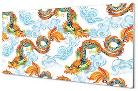 Obraz plexi Japonské farebné drakmi 125x50 cm