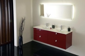 Sapho Sapho, MITRA umývadlová skrinka 121,5x55x46 cm, bordó, MT123
