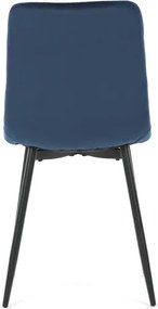 Jedálenská stolička zamatová, modrá CT-281 BLUE4