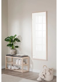 Čierna skrinka na topánky z dubového dreva s lavicou Confetti – Rowico