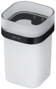 Sklenený pohár na zubné kefky AM.PM Func A8F34322 nástenný, čierny