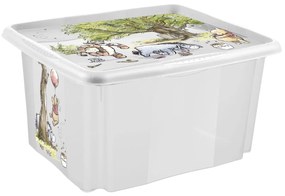 Keeeper Box na hračky Medvedík Pú a priateľove 45 l, transparentný