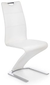 Jedálenská stolička IRVINE II –⁠ PU koža/kov, biela