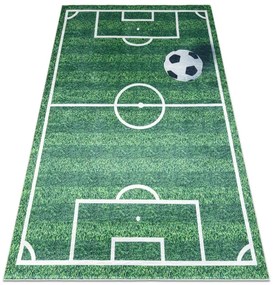 Detský koberec protišmykový BAMBINO 51760 futbalové ihrisko, zelený