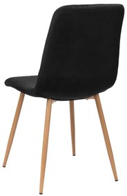 Jedálenská stolička MONTANA zamatová, čierna