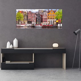 Obraz - Amsterdam, tanečné domy (120x50 cm)