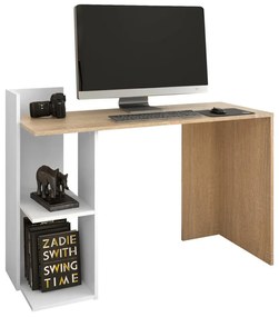 PC stolík Zunno (biela + dub sonoma). Vlastná spoľahlivá doprava až k Vám domov. 1119364
