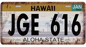 Ceduľa značka Hawaii