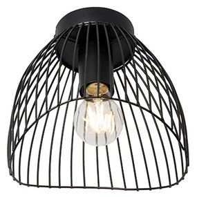 Dizajnové stropné svietidlo čierne 20 cm - Pua