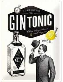 Plechová ceduľa Gin Tonic, ( x  cm)