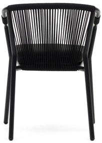 Čierna kovová záhradná stolička Xelida - Kave Home