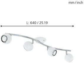 EGLO 31004 - LED Bodové svietidlo BIMEDA 4xGU10/3W LED