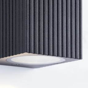 Brilliant - Vonkajšie nástenné svietidlo JELANI 2xGU10/10W/230V IP44 čierna