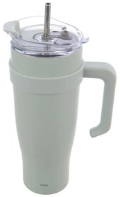 Šalviový zelený termo hrnček so slamkou 1,2 l Termo – Orion