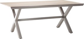 Garden Line Hliníkový záhradný stôl s doskou z polywoodu 180 x 100 x 75 cm béžový