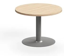Konferenčný stolík VERTICUS, Ø700x500 mm, dub/strieborná