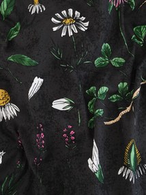 Predĺžené bavlnené obliečky Renforcé - Herbár čierny