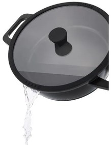 Livarno home Hrniec s pokrievkou, 28 cm (čierna)  (100383587)