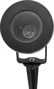 BERGE LED záhradná lampa - vstavaný reflektor GU10 - IP65 - čierna