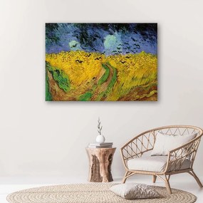 Gario Obraz na plátne Pšeničné pole s havranmi - Vincent van Gogh reprodukcia Rozmery: 60 x 40 cm
