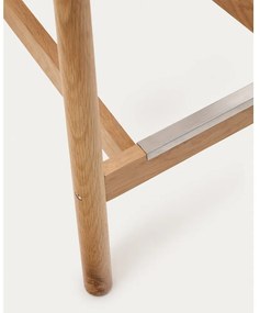 Barová stolička z dubového dreva v prírodnej farbe (výška sedadla 65 cm) Yalia – Kave Home