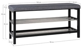 Lavica Padova 100 × 34 × 50 cm