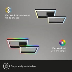 Brilo - LED RGBW Stmievateľný prisadený luster FRAME 2xLED/17W/230V 2700-6500K+ DO