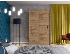 Šatní skriňa SAPHIRA 150x215 cm s posuvnými dverami, dub wotan