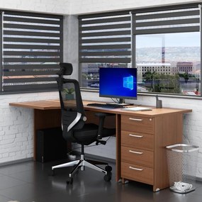 Zostava kancelárskeho nábytku Visio 3, 160 cm, ľavá, orech