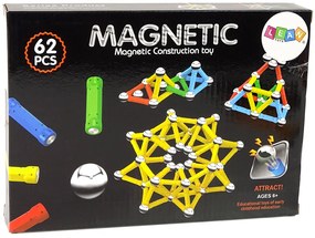 Lean Toys Sada magnetických blokov – 62 položiek