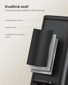 Odpadkový kôš do kúpeľne NORD, 5l, čierna SongmicsHome