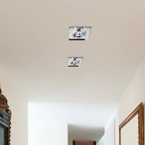 RABALUX Bodové podhľadové stropné osvetlenie SPOT FASHION, 1xGU5, 3, 50W, 9x9cm, hranaté, chrómované