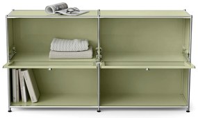 Kovový regál »CN3« s 2 výklopnými priehradkami, pistáciová