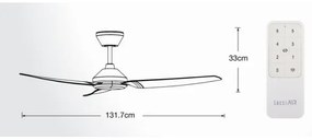 Lucci air 21616349 - Stropný ventilátor POLIS IP55 čierna + diaľkové ovládanie