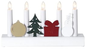 Biely svietnik Star Trading Julia, výška 15 cm