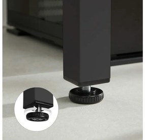 Jedálenský set 1 + 4, stôl TESSA 120x60 cm čierna/dekor dub + čierna plastová stolička ESSEN