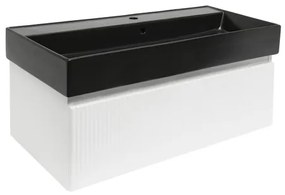 Kúpeľňová skrinka s umývadlom SAT Evolution 98x30x44,8 cm biela matná SATEVO100WMU2B