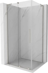 Mexen Velar L, sprchový kút s posuvnými dverami 120 x 100 cm, 8mm číre sklo, brúsená oceľ, 871-120-100-03-97