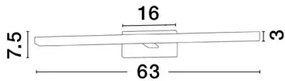 LED nástenné svietidlo Flat biele